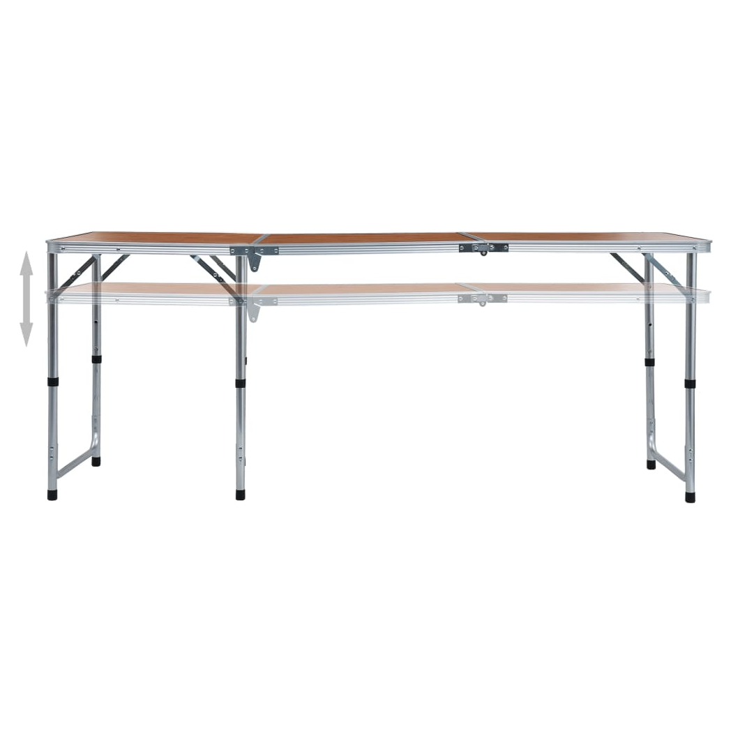Foldable Camping Table Aluminium 180x60 cm