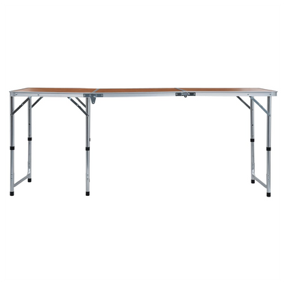 Foldable Camping Table Aluminium 180x60 cm