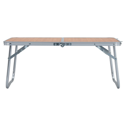 Folding Camping Table Brown Aluminium 60x40 cm