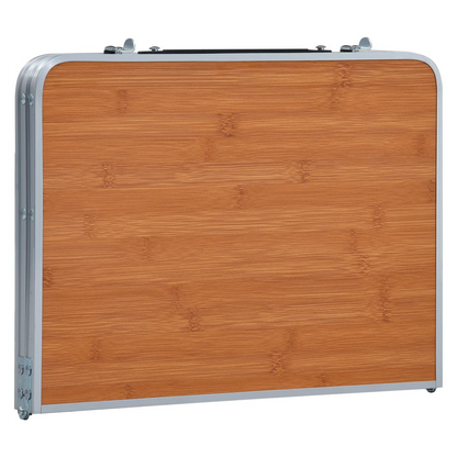 Folding Camping Table Brown Aluminium 60x40 cm