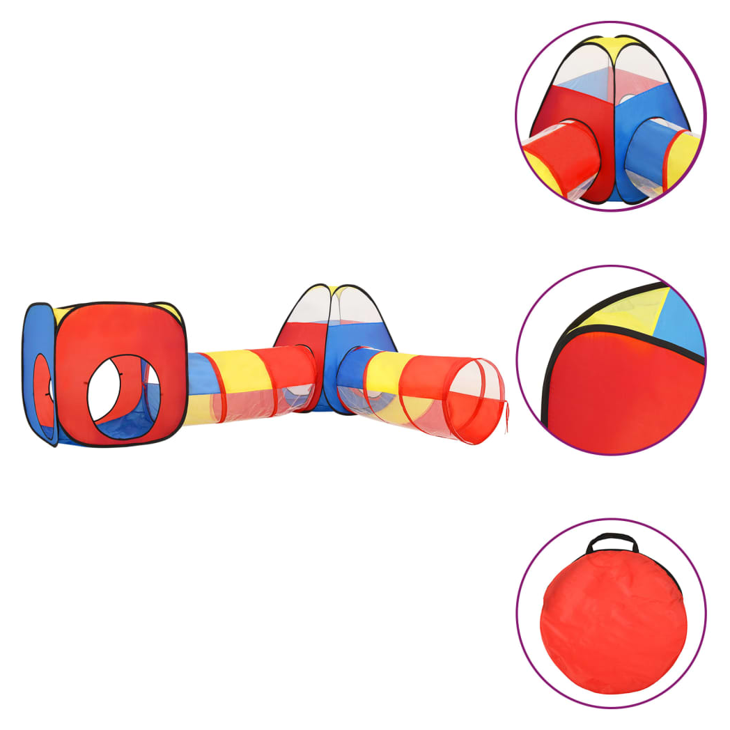 Children Play Tent with 250 Balls Multicolour 190x264x90 cm