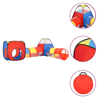 Children Play Tent with 250 Balls Multicolour 190x264x90 cm