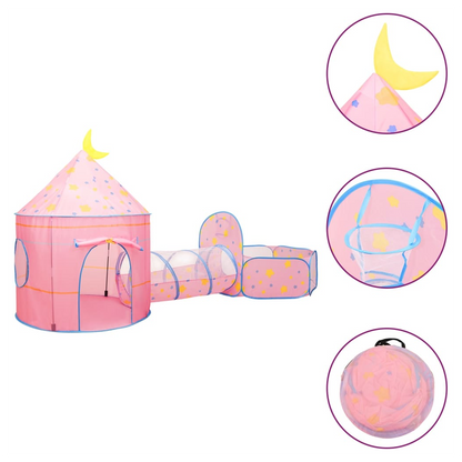 Children Play Tent with 250 Balls Pink 301x120x128 cm
