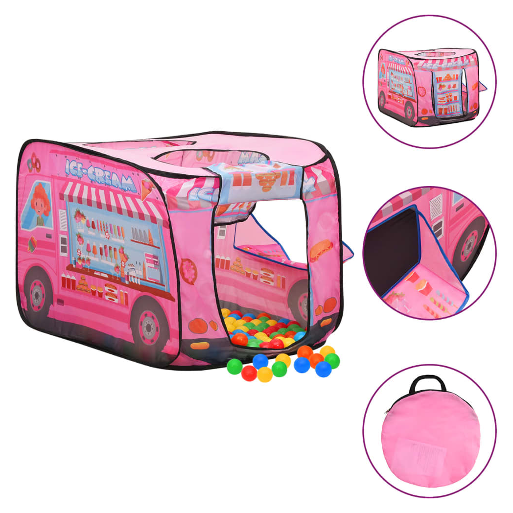 Children Play Tent with 250 Balls Pink 70x112x70 cm