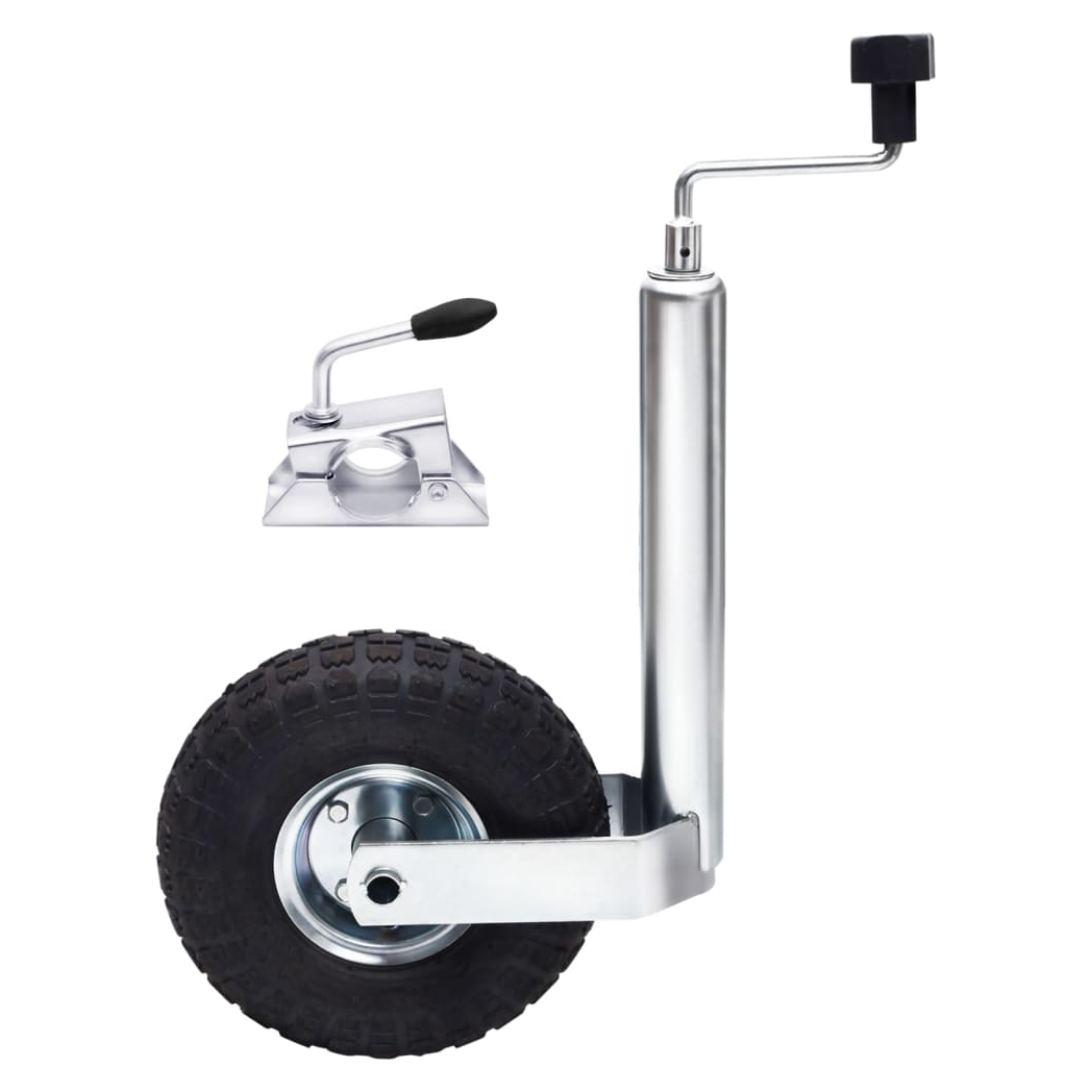 Jockey Wheel for Trailer with Split Clamp 48 mm Galvanised Steel
