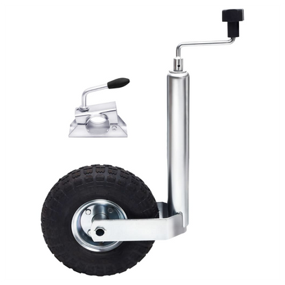 Jockey Wheel for Trailer with Split Clamp 48 mm Galvanised Steel
