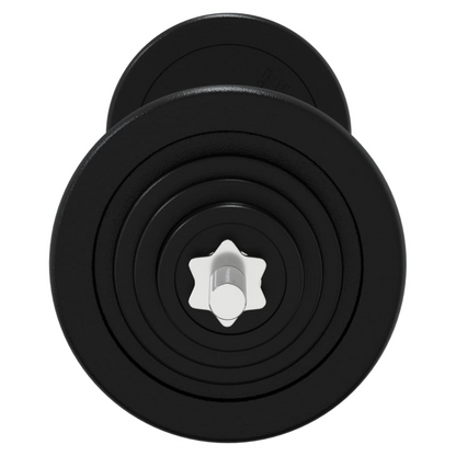 Barbell with Plates 60 kg Cast Iron & Chrome Plated Steel