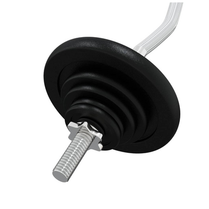 Barbell with Plates 60 kg Cast Iron & Chrome Plated Steel