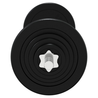 Barbell with Plates 90 kg Cast Iron & Chrome Plated Steel