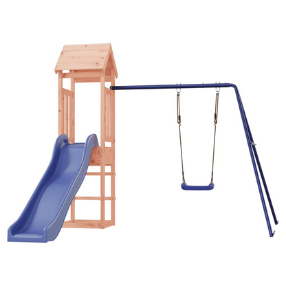 Playhouse with Slide Swing Solid Wood Douglas