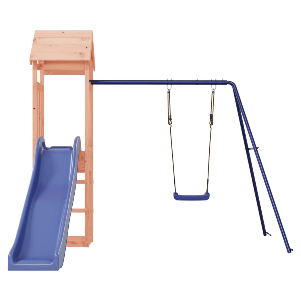 Playhouse with Slide Swing Solid Wood Douglas