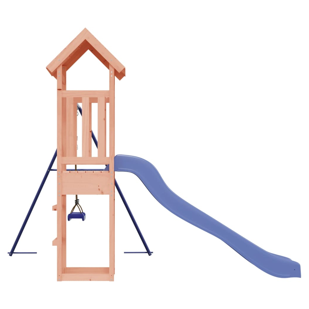 Playhouse with Slide Swing Solid Wood Douglas