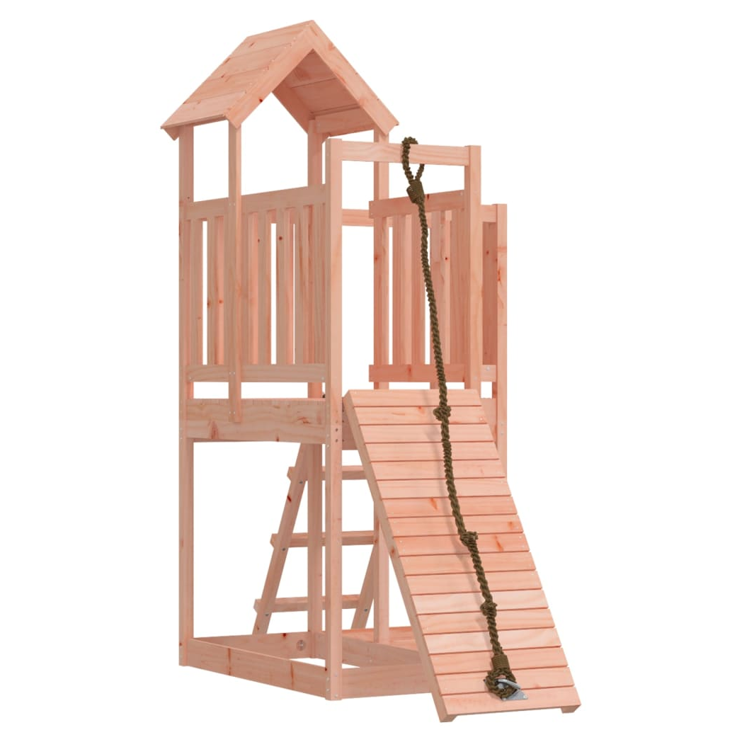Playhouse with Climbing Wall Solid Wood Douglas