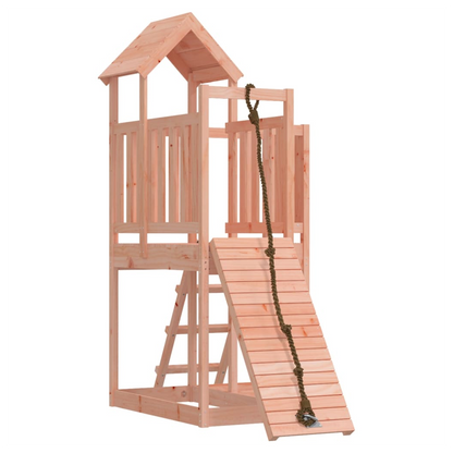 Playhouse with Climbing Wall Solid Wood Douglas