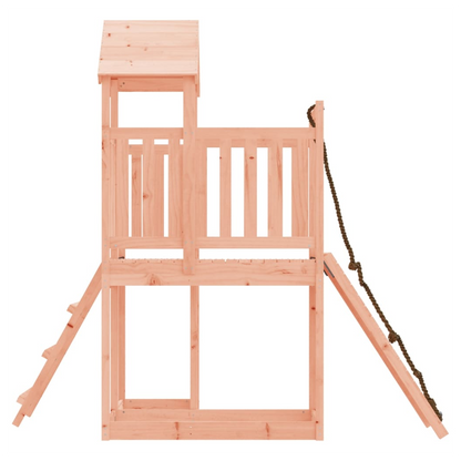 Playhouse with Climbing Wall Solid Wood Douglas