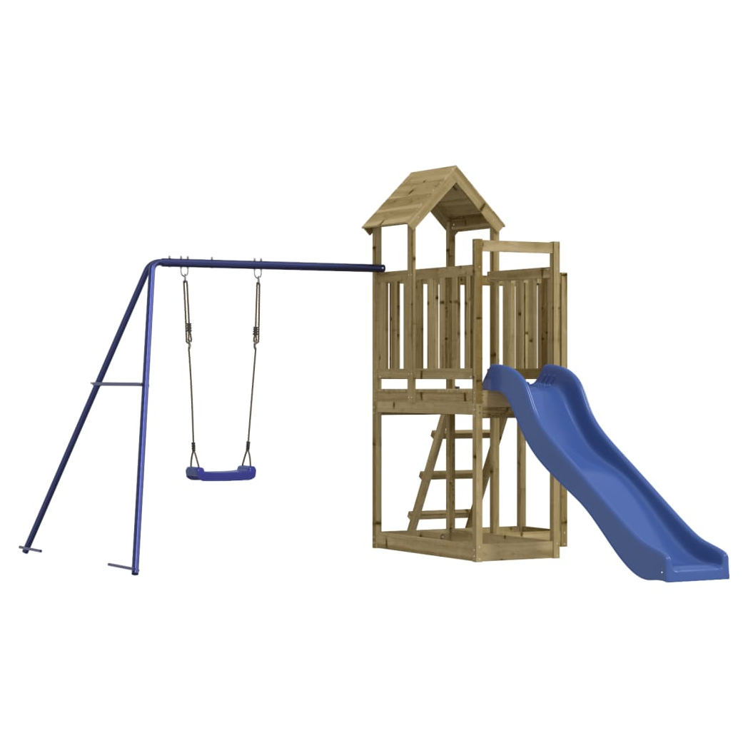 Playhouse with Slide Swing Impregnated Wood Pine