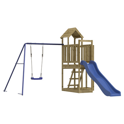 Playhouse with Slide Swing Impregnated Wood Pine