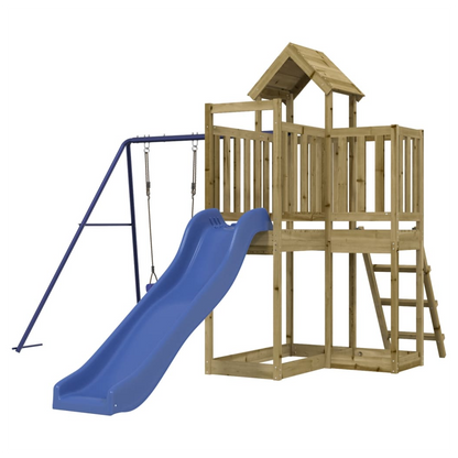 Playhouse with Slide Swing Impregnated Wood Pine