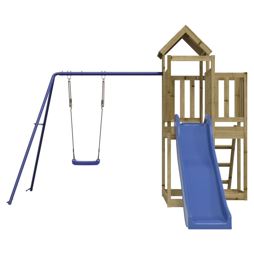 Playhouse with Slide Swing Impregnated Wood Pine
