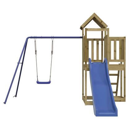 Playhouse with Slide Swing Impregnated Wood Pine