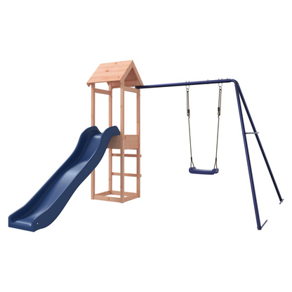 Playhouse with Slide Swing Solid Wood Douglas