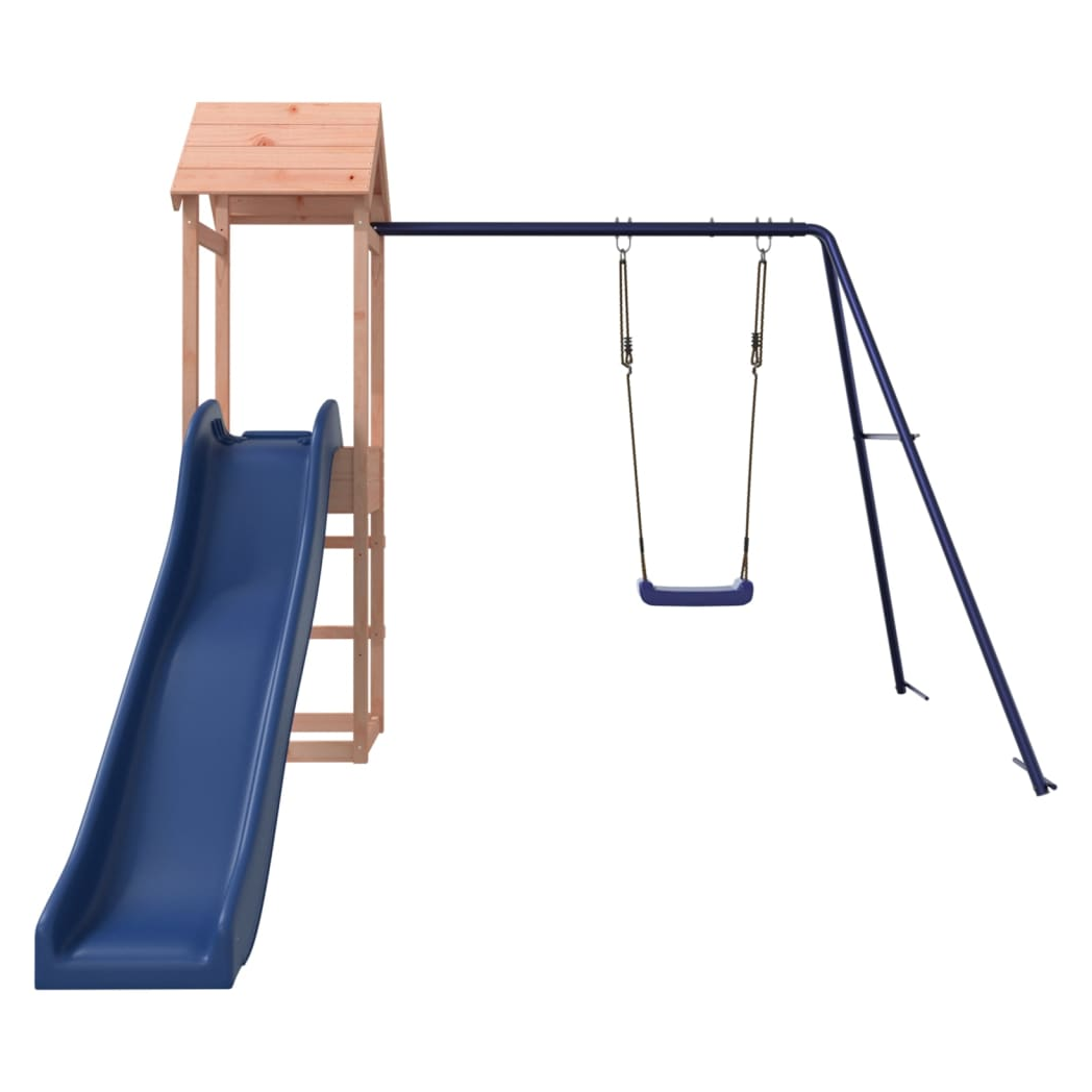 Playhouse with Slide Swing Solid Wood Douglas