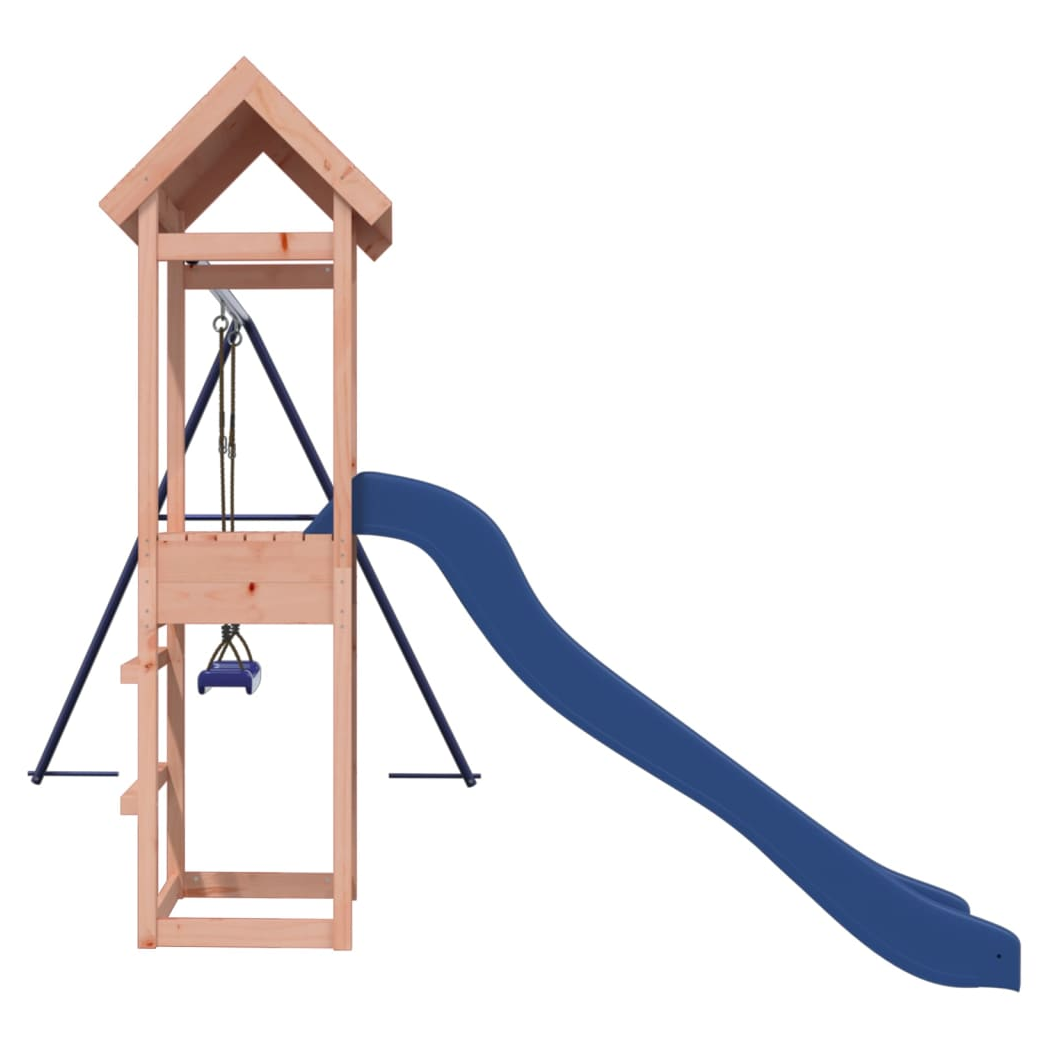 Playhouse with Slide Swing Solid Wood Douglas