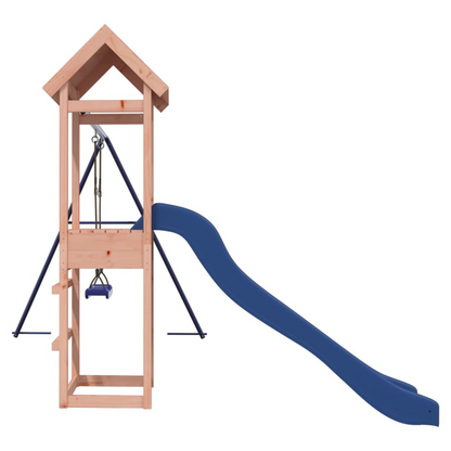 Playhouse with Slide Swing Solid Wood Douglas
