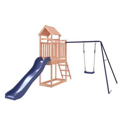 Playhouse with Slide Swing Solid Wood Douglas