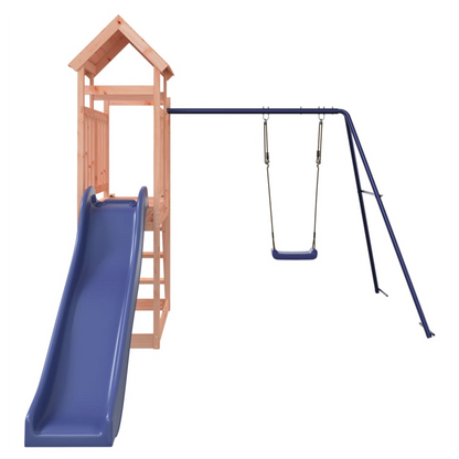 Playhouse with Slide Swing Solid Wood Douglas
