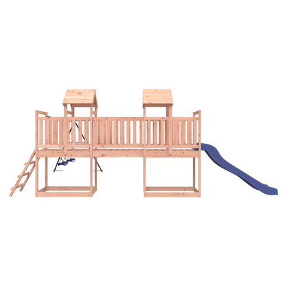 Playhouse with Slide Swings Solid Wood Douglas