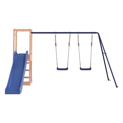 Playhouse with Slide Swings Rockwall Solid Wood Douglas