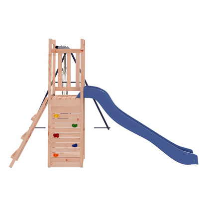 Playhouse with Slide Swings Rockwall Solid Wood Douglas