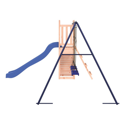 Playhouse with Slide Swings Rockwall Solid Wood Douglas