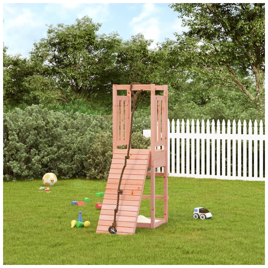 Playhouse with Climbing Wall Solid Wood Douglas