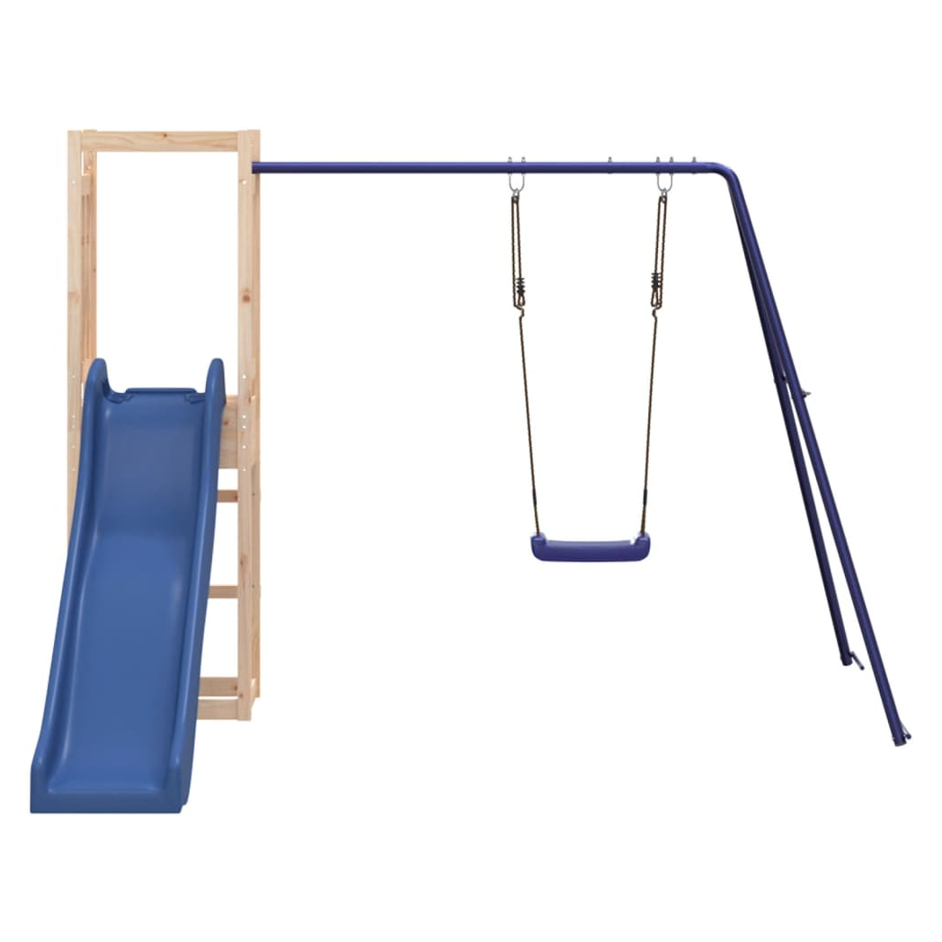 Playhouse with Slide Swing Solid Wood Pine