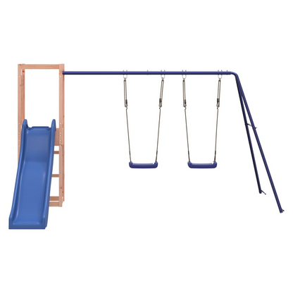 Playhouse with Slide Swings Solid Wood Douglas