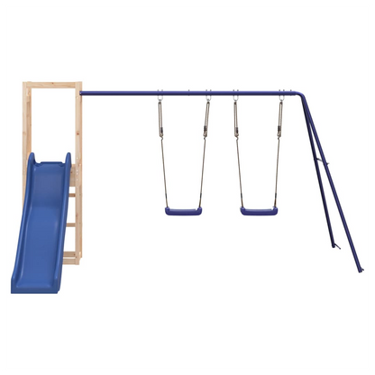 Playhouse with Slide Swings Solid Wood Pine