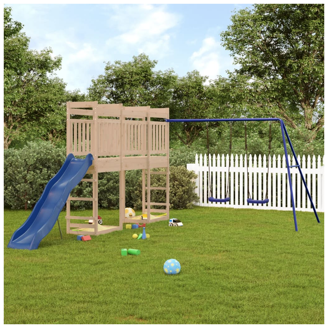 Outdoor Playset Solid Wood Pine