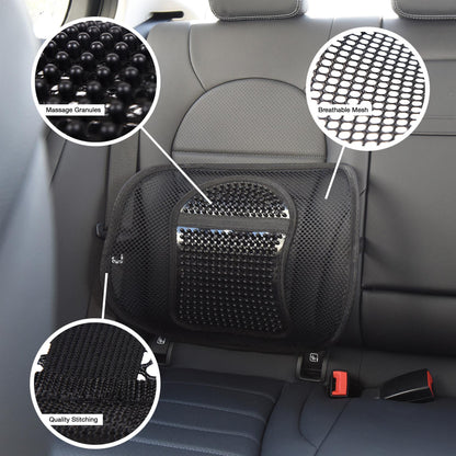 Super Comfort Mesh Lumbar Back Seat Support System with Massage Nodes