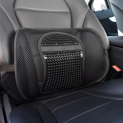 Super Comfort Mesh Lumbar Back Seat Support System with Massage Nodes