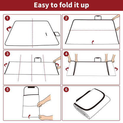 200 x 200cm Folding Picnic Blanket Waterproof & Sandproof- Checkered