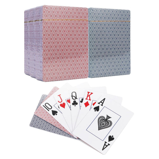 Traditional Check Poker Casino Plastic Coated Playing Cards 6 Decks