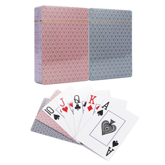 Traditional Check Poker Casino Plastic Coated Playing Cards 2 Decks