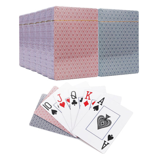 Traditional Check Poker Casino Plastic Coated Playing Cards 12 Decks