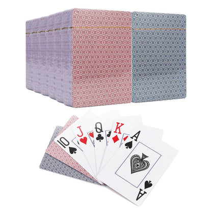 Traditional Check Poker Casino Plastic Coated Playing Cards 12 Decks