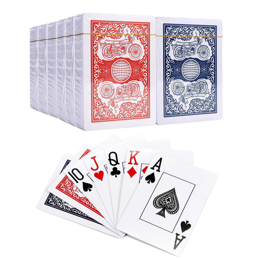 Traditional Motorbike Poker Casino Plastic Coated Playing Cards 12 Decks