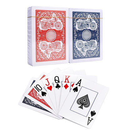 Poker Size Playing Cards Standard Index, 2 Decks (1 Blue and 1 Red)