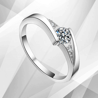1.68Ct Round Cut C Z Diamond Bridal Engagement Promise Ring 18Ct White Gold Over, Ring Size K