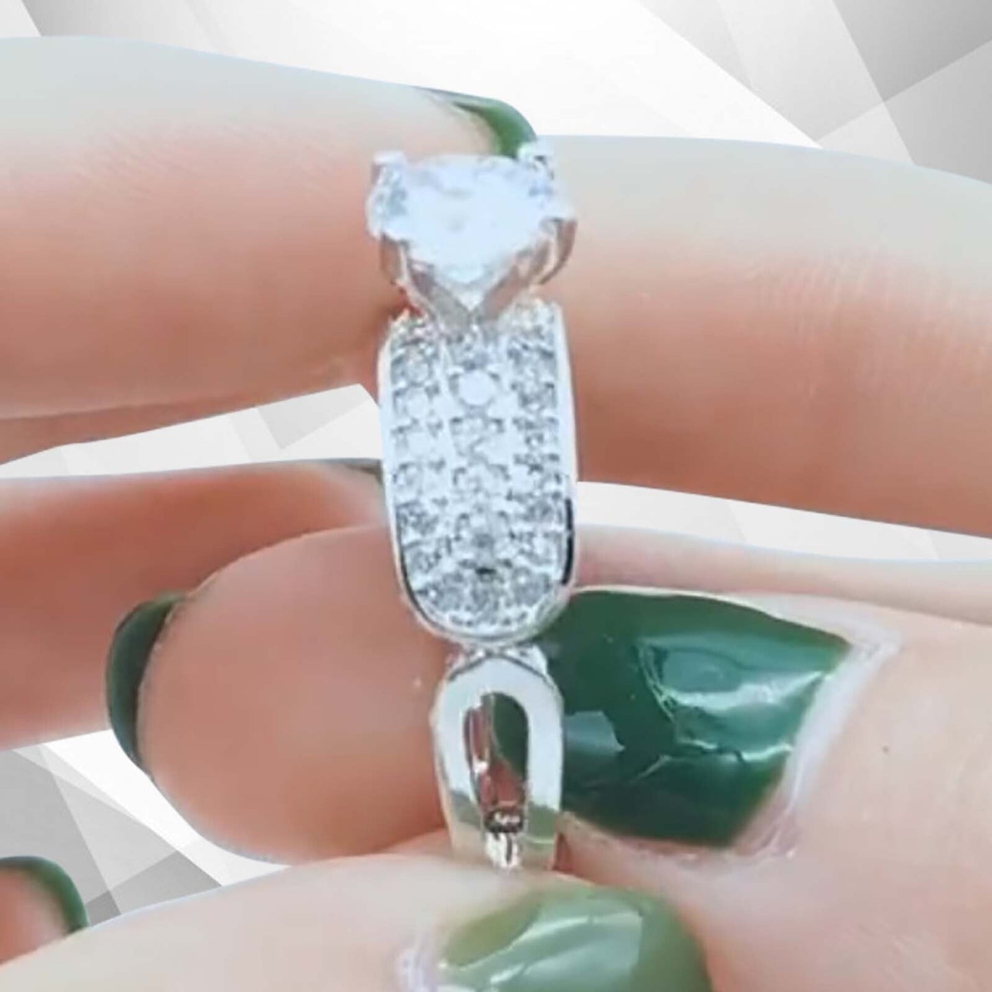 2.00Ct Total 86 CZ Diamonds Posh Bridal Engagement Ring Set 18Ct White Gold Over, Ring Size P